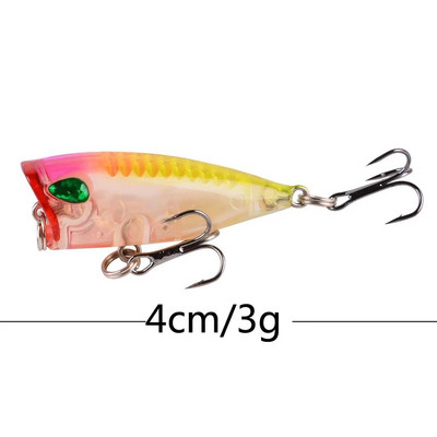 1Pcs 7cm 12g Popper mamac za pecanje tvrdi umjetni mamac Topwater s 2 udice za visoke tonove varalice za ribolov šarana vobler crankbait Pesca