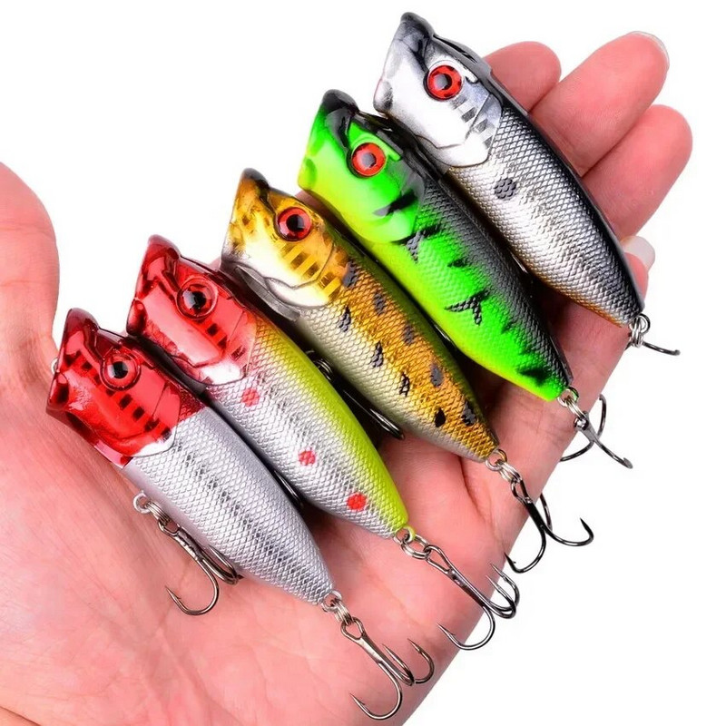 1Pcs 7cm 12g Popper mamac za pecanje tvrdi umjetni mamac Topwater s 2 udice za visoke tonove varalice za ribolov šarana vobler crankbait Pesca
