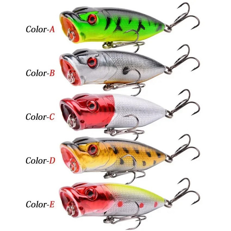 1Pcs 7cm 12g Popper mamac za pecanje tvrdi umjetni mamac Topwater s 2 udice za visoke tonove varalice za ribolov šarana vobler crankbait Pesca