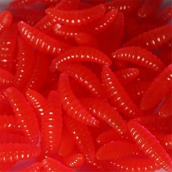 Προσφορά 50 ΤΕΜ 2cm 0,3g Maggot Grub Soft Fishing Lure Hooks Smell Worms Glow Shrimps Fish Lures