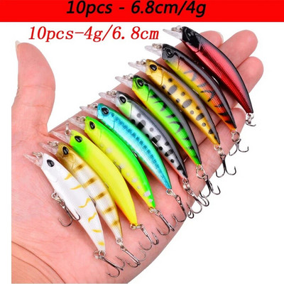 Laser Slow Mixed Minnow Fishing Lure Set Kit Wobbler Crankbait Isca Artificial Hard Bait Carp Mini Fishing Lures Pesca Tackle