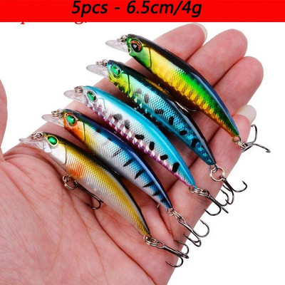Laser Slow Mixed Minnow Fishing Lure Set Kit Wobbler Crankbait Isca Artificial Hard Bait Carp Mini Fishing Lures Pesca Tackle
