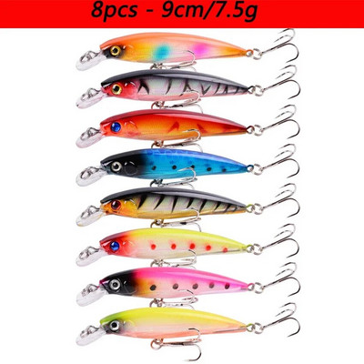 Laser Slow Mixed Minnow Fishing Lure Set Kit Wobbler Crankbait Isca Artificial Hard Bait Carp Mini Fishing Lures Pesca Tackle