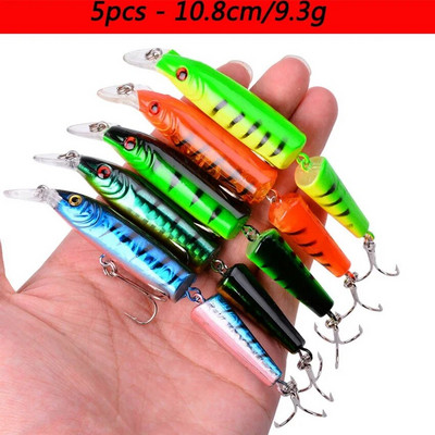 Laser Slow Mixed Minnow Fishing Lure Set Kit Wobbler Crankbait Isca Artificial Hard Bait Carp Mini Fishing Lures Pesca Tackle