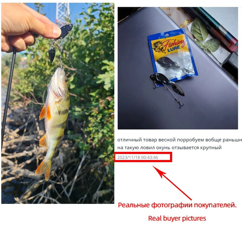 1Gb Rotējoša metāla VIB vibrācijas ēsma Spinner Karote Makšķerēšanas mānekļi 13,6g 4,4cm Jigs Foreles Ziemas makšķerēšanai Hard Baits Tackle Pesca