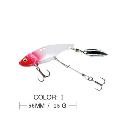 Mamci za pecanje Vobble Rotating Metal Vib Vibration Bait Zimski ribolov 13,6 g 44 mm Umjetni tvrdi mamci Spinner Spoon Lure Pesca