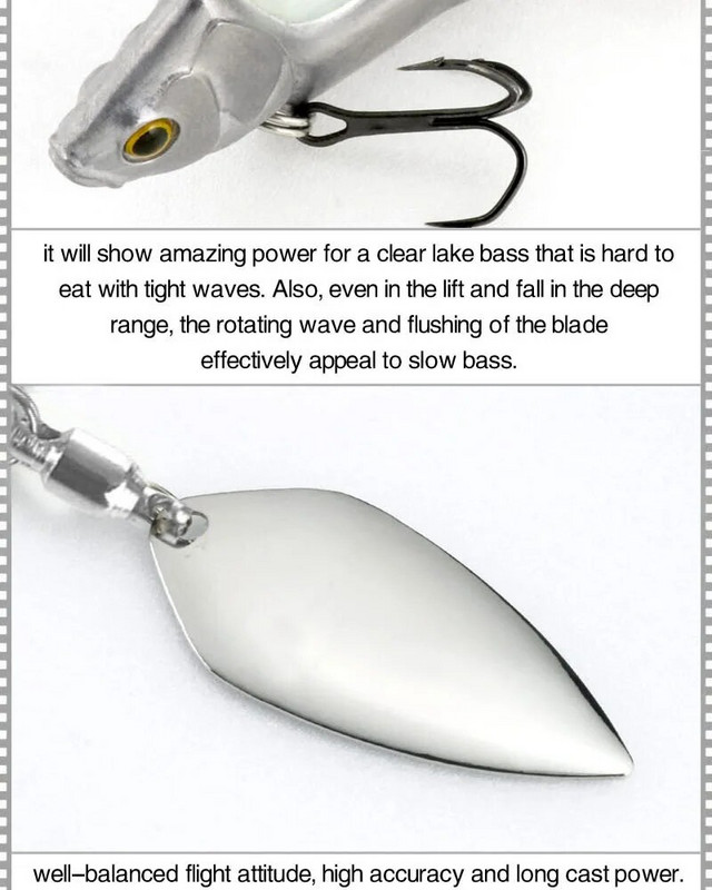 Mamci za pecanje Vobble Rotating Metal Vib Vibration Bait Zimski ribolov 13,6 g 44 mm Umjetni tvrdi mamci Spinner Spoon Lure Pesca