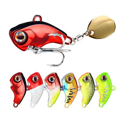 Nou sosire 1 buc 7g/10g/14g/20g Metal VIB Naluca de pescuit Spinner Sinking Rotating Lingura Pin Crankbait Paiete Momeli Aparatură de pescuit