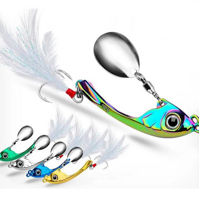 Fishing Spinners VIB Tremor Sequins Trout Spinners Metal Minnow Popper Crank Baits Πέστροφα Fishing Lures με γάντζους για αλμυρό νερό