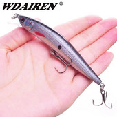 1 τεμ Minnow Fishing Lure 10cm 8,5g Floating Wobblers Tackle Laser Hard Bait 3D Eyes Artificial Crankbait για Bass Pike Swimbait