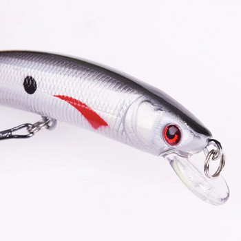 1 τεμ Minnow Fishing Lure 10cm 8,5g Floating Wobblers Tackle Laser Hard Bait 3D Eyes Artificial Crankbait για Bass Pike Swimbait