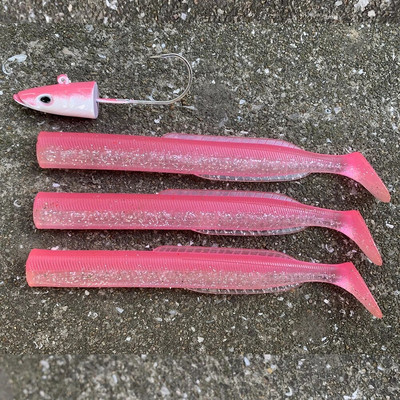 HAIMALUO Happy Soft Makšķerēšanas māneklis Jig Head Hook Mākslīgais sālsūdens Seabass zvejas ēsma Swimbait Tackle Mīksta ēsma