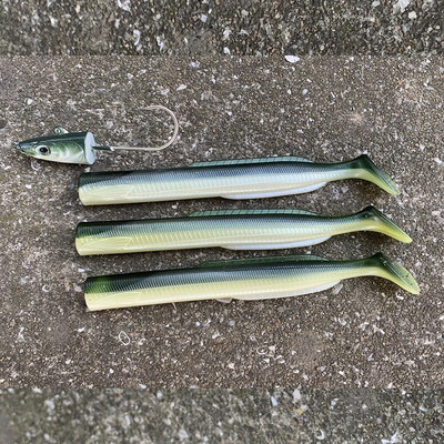 HAIMALUO Happy Soft Makšķerēšanas māneklis Jig Head Hook Mākslīgais sālsūdens Seabass zvejas ēsma Swimbait Tackle Mīksta ēsma