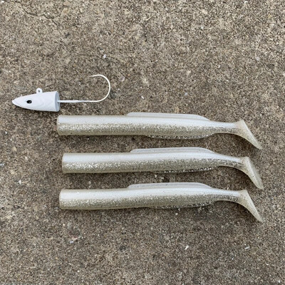 HAIMALUO Happy Soft Makšķerēšanas māneklis Jig Head Hook Mākslīgais sālsūdens Seabass zvejas ēsma Swimbait Tackle Mīksta ēsma