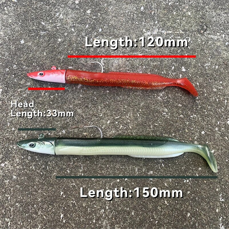 HAIMALUO Happy Soft Makšķerēšanas māneklis Jig Head Hook Mākslīgais sālsūdens Seabass zvejas ēsma Swimbait Tackle Mīksta ēsma