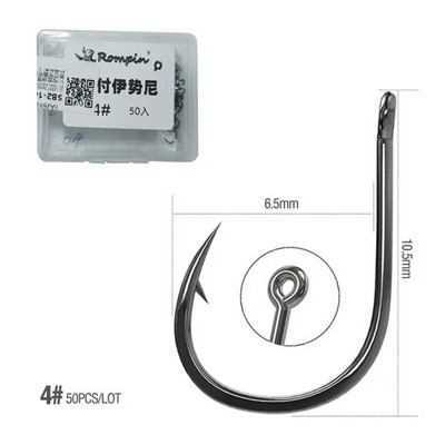 50/10KOM set udica za pecanje Bodljikave udice od visokougljičnog čelika za morsku opremu za slatkovodni ribolov Dodaci za ribolov