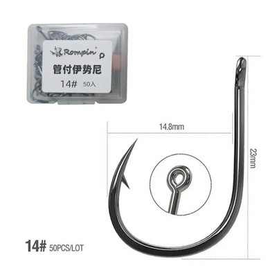 50/10KOM set udica za pecanje Bodljikave udice od visokougljičnog čelika za morsku opremu za slatkovodni ribolov Dodaci za ribolov