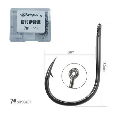 50/10KOM set udica za pecanje Bodljikave udice od visokougljičnog čelika za morsku opremu za slatkovodni ribolov Dodaci za ribolov