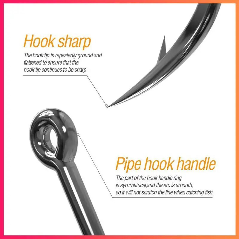 50/10KOM set udica za pecanje Bodljikave udice od visokougljičnog čelika za morsku opremu za slatkovodni ribolov Dodaci za ribolov