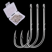 Aorace 50pcs/lot Long Shank Fishing Hook 1#-10# Στενό άγκιστρο δολώματος από κοφτερό αγκαθωτό όφσετ από χάλυβα υψηλής περιεκτικότητας σε άνθρακα
