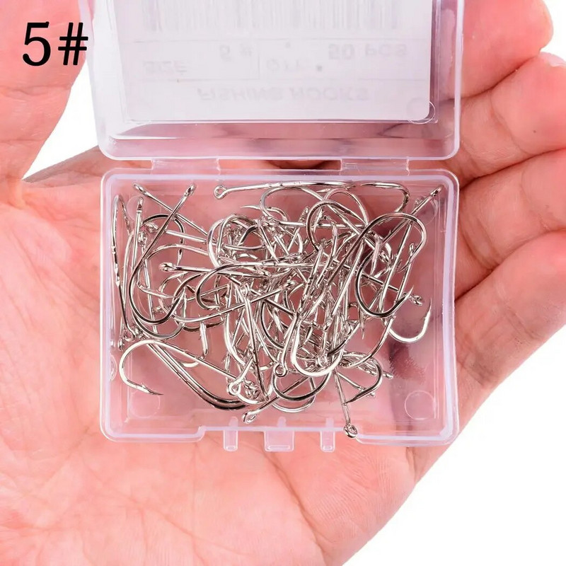 Aorace 50pcs/lot Long Shank Fishing Hook 1#-10# Στενό άγκιστρο δολώματος από κοφτερό αγκαθωτό όφσετ από χάλυβα υψηλής περιεκτικότητας σε άνθρακα