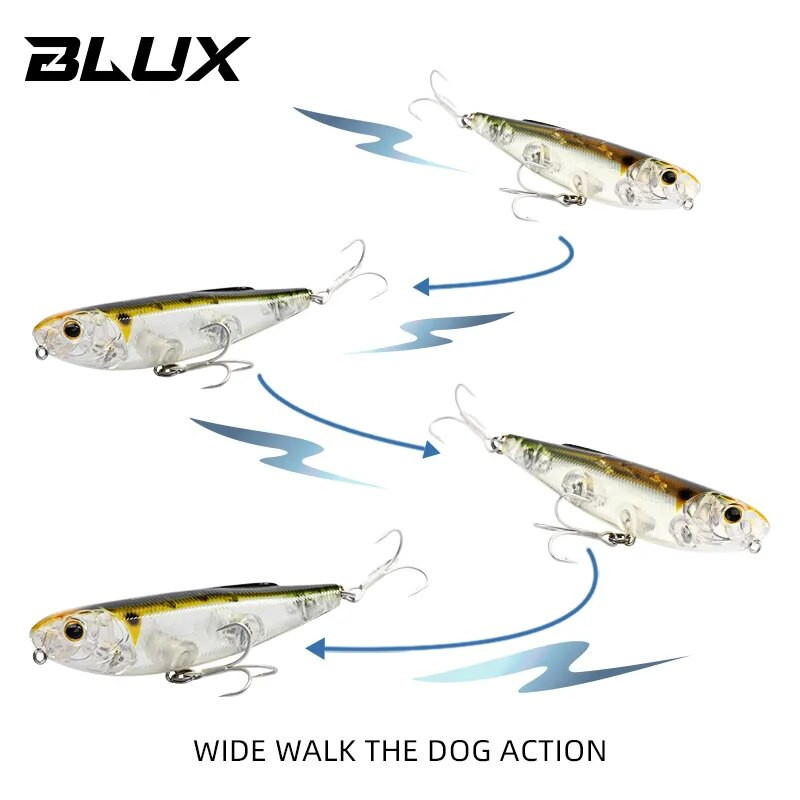 BLUX STRAY DOG 95 Topwater Pencil 95MM 15,2g Surface Walker Fishing Lure Walk The Dog Mākslīgais sālsūdens bass cietās ēsmas piederumi