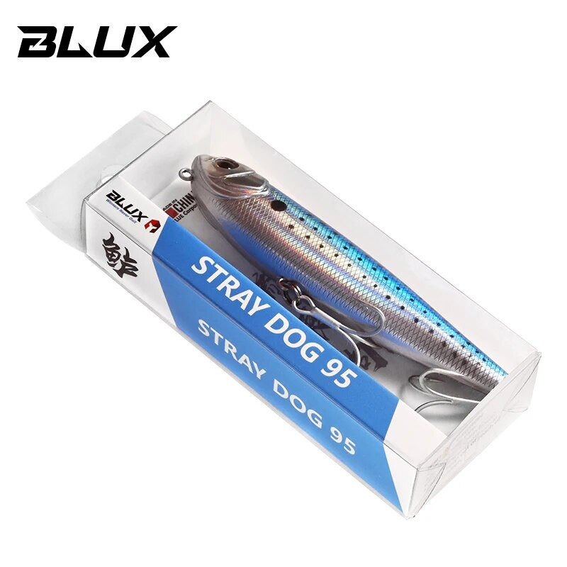BLUX STRAY DOG 95 Topwater Pencil 95MM 15,2g Surface Walker Fishing Lure Walk The Dog Mākslīgais sālsūdens bass cietās ēsmas piederumi