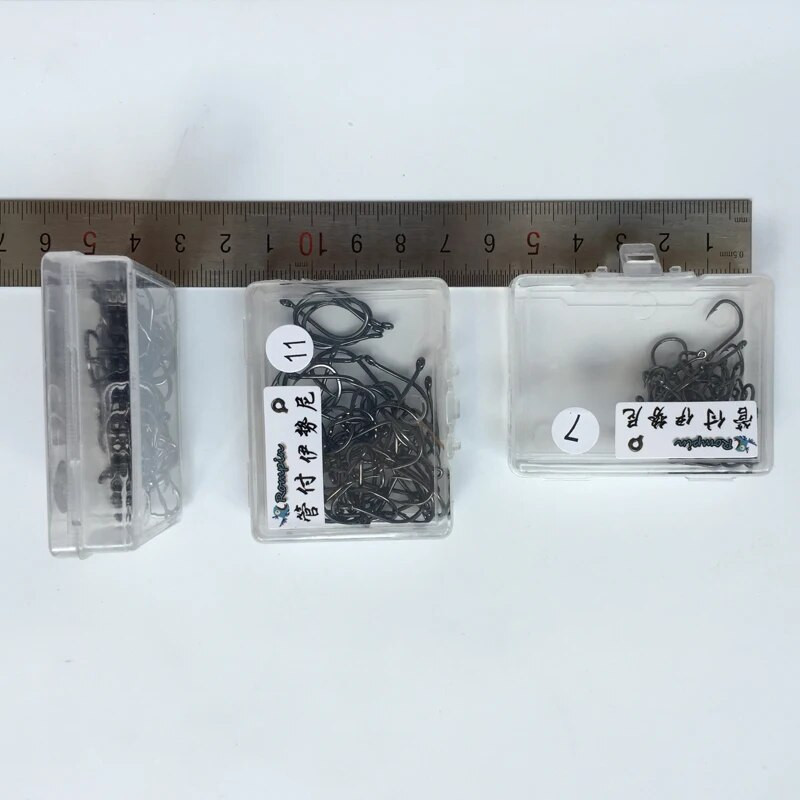 50 tk Kõrge süsinikusisaldusega terasest õngekonksude komplekt Okastega ühe ringiga karpkalakonks Mereõngekonks Kärbsepüügi tarvikud