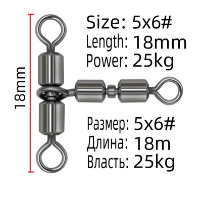 DNDYUJU 10gab Liela ātruma rotācijas dubultsavienotājs zivju āķis Sadalīta aukla Grozāmie Ritošie Grozāmie Grozāmie Makšķerēšanas piederumi Makšķerēšanas piederumi