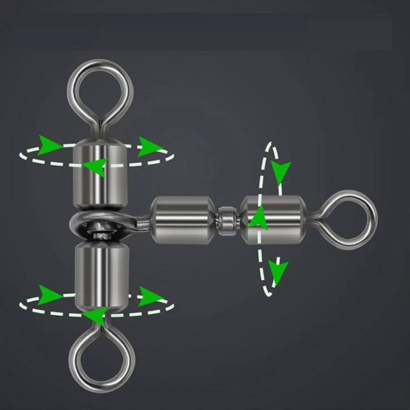 DNDYUJU 10gab Liela ātruma rotācijas dubultsavienotājs zivju āķis Sadalīta aukla Grozāmie Ritošie Grozāmie Grozāmie Makšķerēšanas piederumi Makšķerēšanas piederumi