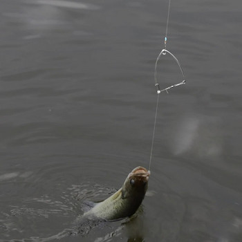 Αυτόματη συσκευή ψαρέματος Camping Άγκιστρο εξώθησης με ελατήριο Άγκιστρο ψαρέματος από ανοξείδωτο χάλυβα Τεχνουργήματα γενικής χρήσης εργαλείου ψαρέματος