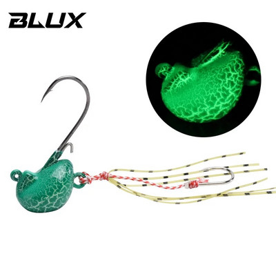 BLUX 20g 30g 40g DEEP CONTROL UP Tenya Madai Jig Kabura Saltwater Fishing Lure Jighead Sea Boating Bait Garneles Gumijas svārki