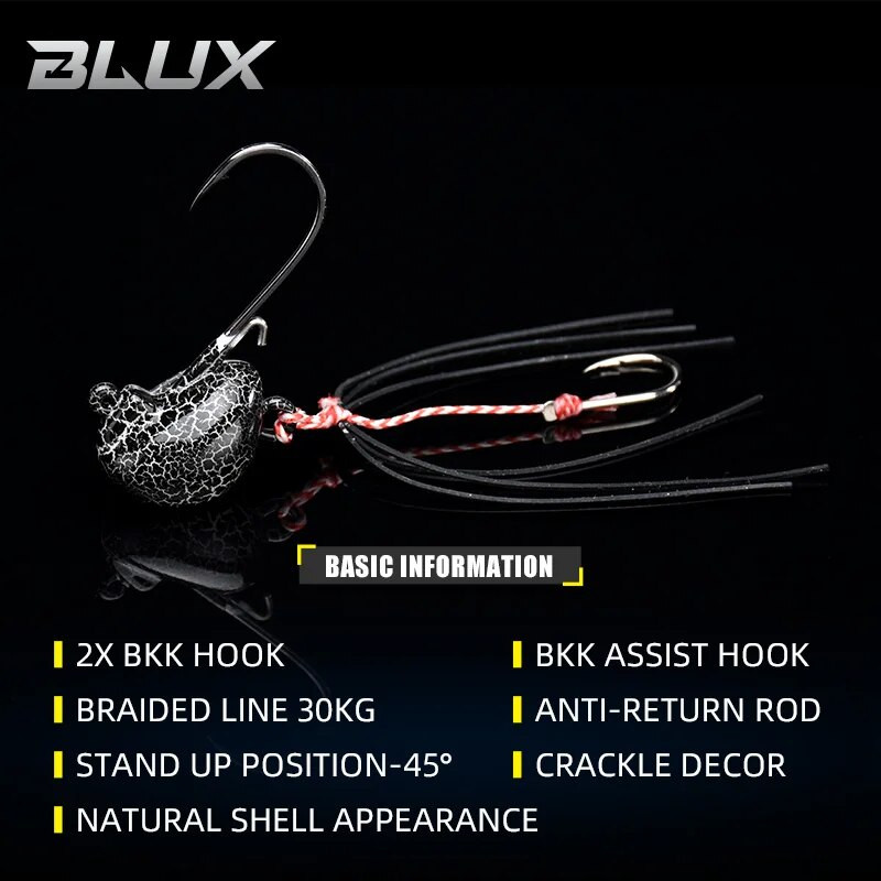 BLUX 20g 30g 40g DEEP CONTROL UP Tenya Madai Jig Kabura Saltwater Fishing Lure Jighead Sea Boating Bait Garneles Gumijas svārki