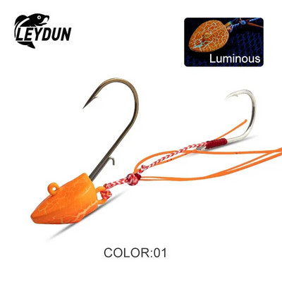 LEYDUN karstās makšķerēšanas mānekļi DEEP CONTROL UP Tenya Madai Jig Kabura Saltwater Jighead Lead Sea Boating Bait Garneles Gumijas svārki