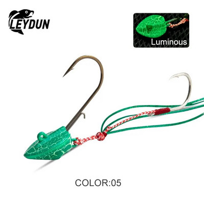 LEYDUN karstās makšķerēšanas mānekļi DEEP CONTROL UP Tenya Madai Jig Kabura Saltwater Jighead Lead Sea Boating Bait Garneles Gumijas svārki