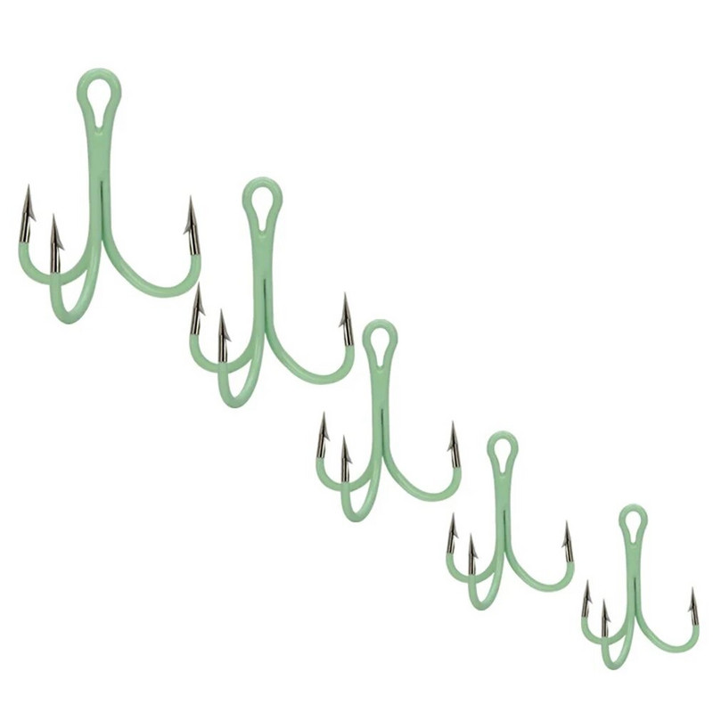 10PCS/Lot Svjetleće udice za pecanje Udice za ribolov Pribor za pecanje Visokotonske udice svijetle noću 2# 4# 6# 8# 10#