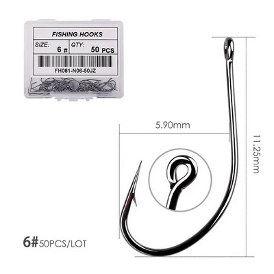 Aorace visoko ugljični čelik udica bodljikava 2#-30# serija u Fly Fishhook Worm Pond Fishing Bait Držač Jig Hole Dodaci Pesca