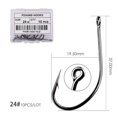Aorace visoko ugljični čelik udica bodljikava 2#-30# serija u Fly Fishhook Worm Pond Fishing Bait Držač Jig Hole Dodaci Pesca