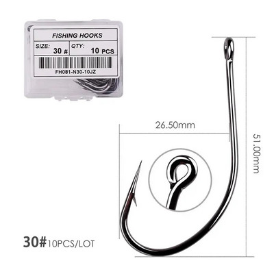 Aorace visoko ugljični čelik udica bodljikava 2#-30# serija u Fly Fishhook Worm Pond Fishing Bait Držač Jig Hole Dodaci Pesca