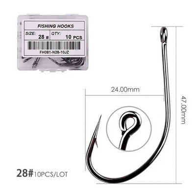 Aorace visoko ugljični čelik udica bodljikava 2#-30# serija u Fly Fishhook Worm Pond Fishing Bait Držač Jig Hole Dodaci Pesca
