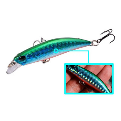 Aorace 1PCS Laser Fishing Lure Floating Minnow Wobbler Professional Baits 6,8cm 4g Crankbait