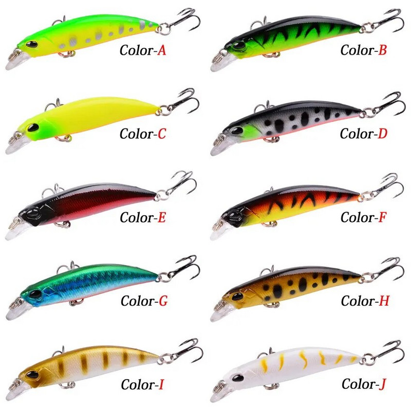Aorace 1PCS Laser Fishing Lure Floating Minnow Wobbler Professional Baits 6,8cm 4g Crankbait