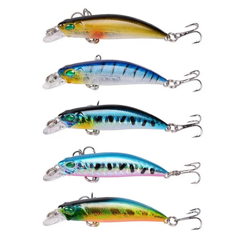Aorace 1PCS Laser Fishing Lure Floating Minnow Wobbler Professional Baits 6,8cm 4g Crankbait