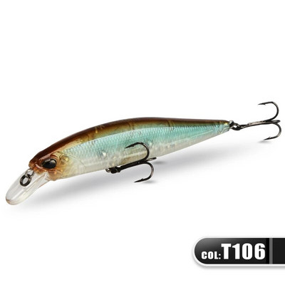 MEREDITH JERK MINNOW 100F 14g peldošs vobleris makšķerēšanas māneklis 24 Color Minnow māneklis Hard Bait Quality Professional Dziļums0,8-1,0m