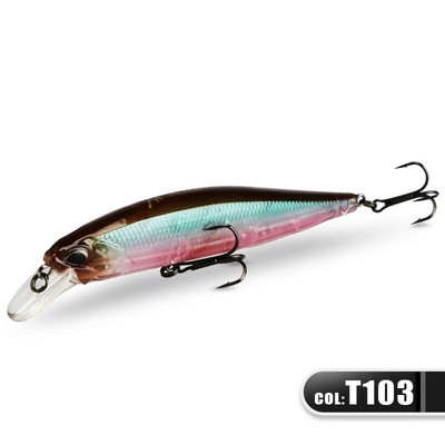 MEREDITH JERK MINNOW 100F 14g peldošs vobleris makšķerēšanas māneklis 24 Color Minnow māneklis Hard Bait Quality Professional Dziļums0,8-1,0m