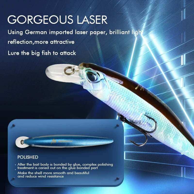 MEREDITH JERK MINNOW 100F 14g peldošs vobleris makšķerēšanas māneklis 24 Color Minnow māneklis Hard Bait Quality Professional Dziļums0,8-1,0m