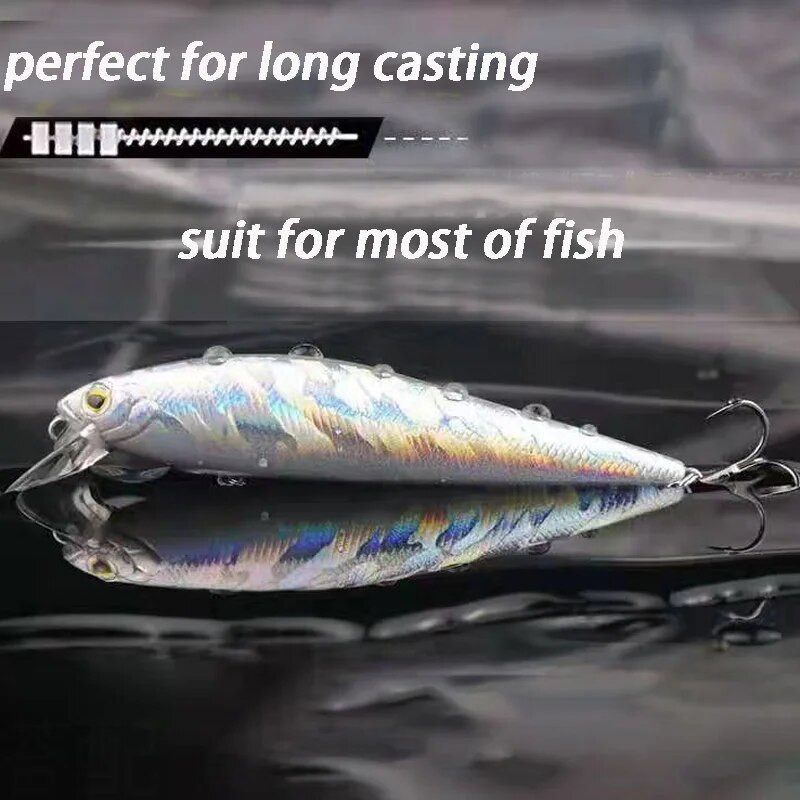 Uppuv Minow 5-14g Jerkbait kalastuslant Professionaalne gravitatsioonitasakaalusüsteem Hard Bait Crank Wobbler Slow Diving Pesca Swimbait