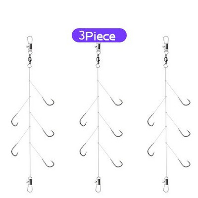 3 somas / partija makšķerēšanas āķi Japāna ar snap rolling šarnīrsavienojumu Pret kodumiem makšķerēšana PE pinuma aukla sālsūdens zivju āķi