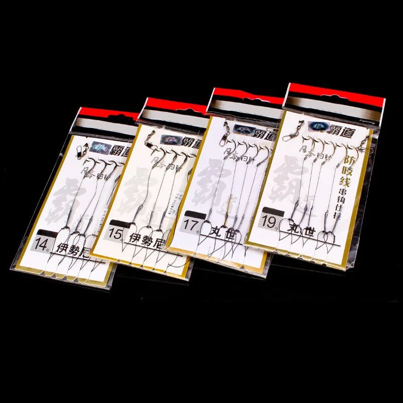 3 somas / partija makšķerēšanas āķi Japāna ar snap rolling šarnīrsavienojumu Pret kodumiem makšķerēšana PE pinuma aukla sālsūdens zivju āķi