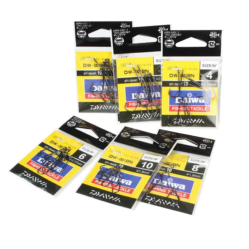 Ribarska udica s velikim očima Prsten 3 pakiranja 1-10# Visokougljični čelik Bodljikava udica Jig udica Mamac za pecanje šarana Udica s crvom Japan